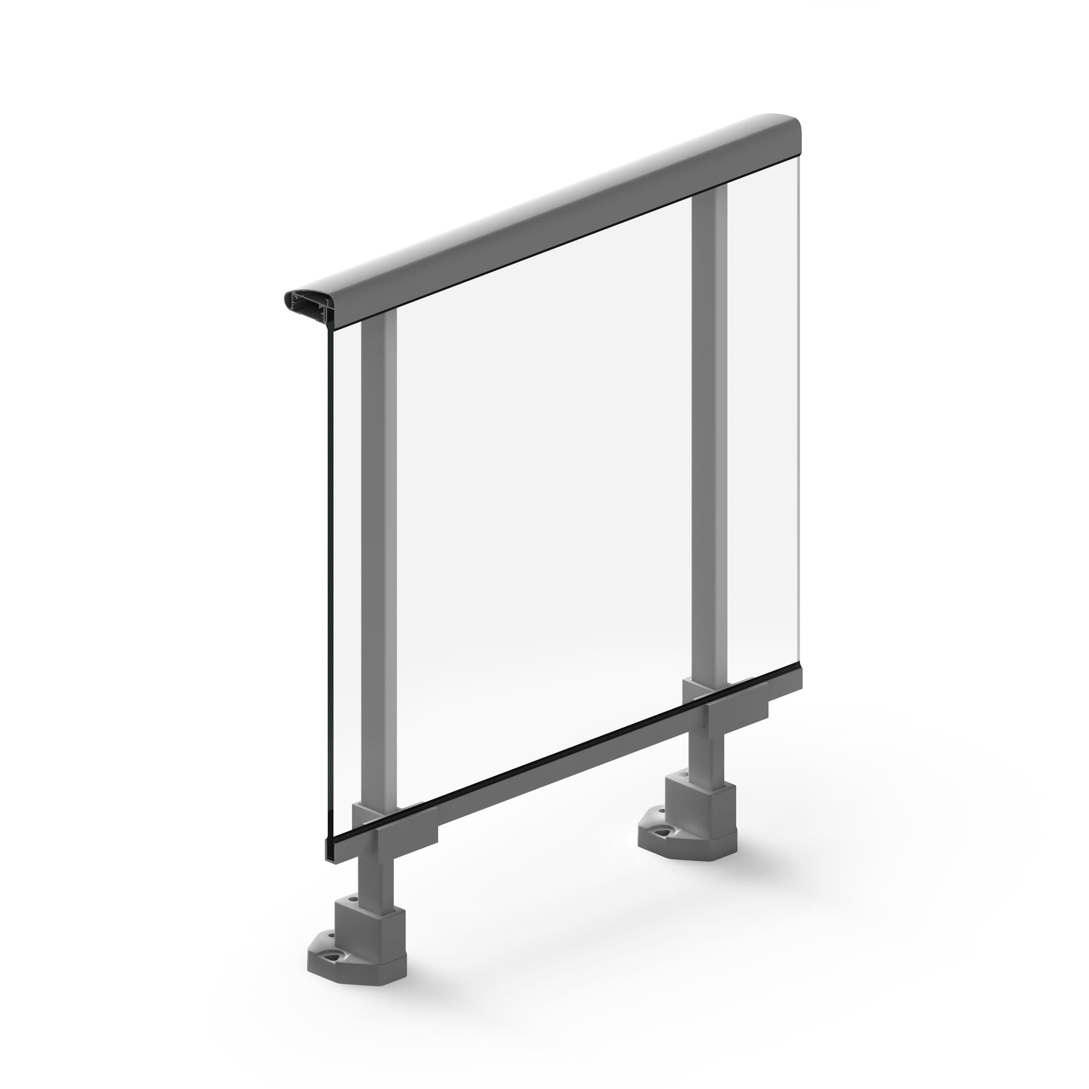 Randare Balustradă Clasică cu panou din sticlă